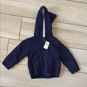 Navy Blue Kids Hooded Sweater